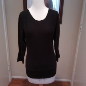 Black 3/4 Sleeve Top
